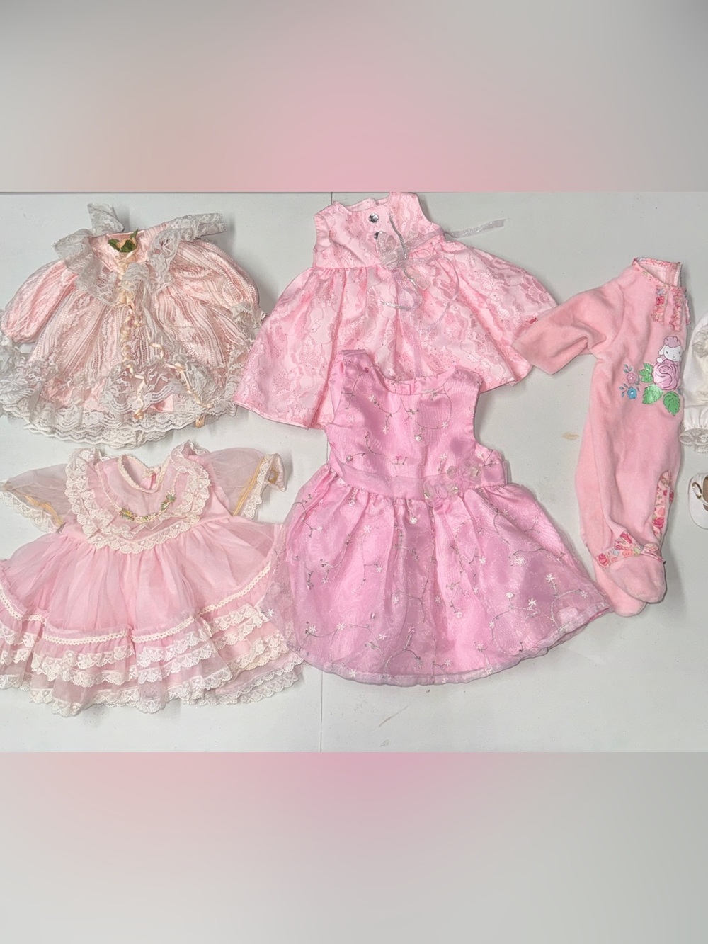 Dolls pink clothing dress bundle